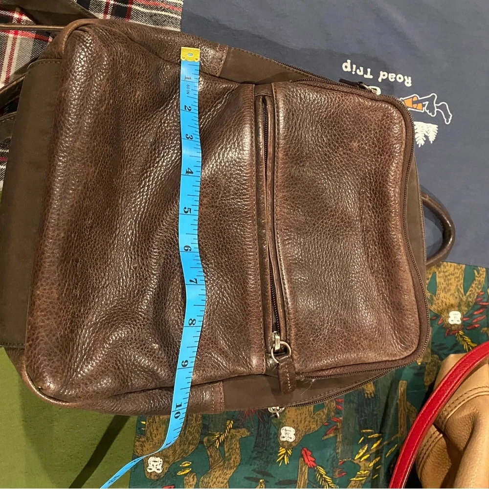 Set 2 Vintage Fossil Black Leather Crossbody Backpack